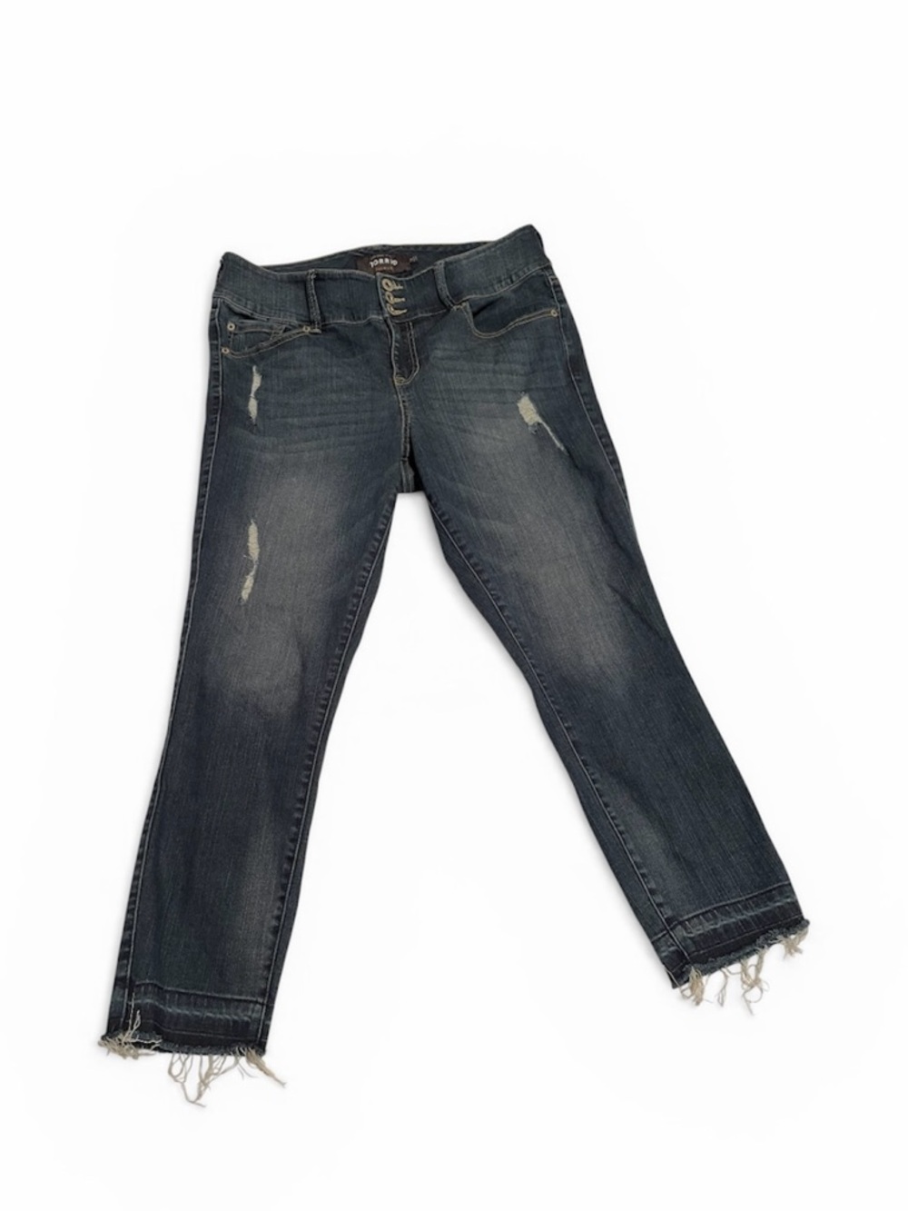 torrid Dark Indigo Distressed Ankle Jeans 14 jeggings (ad)